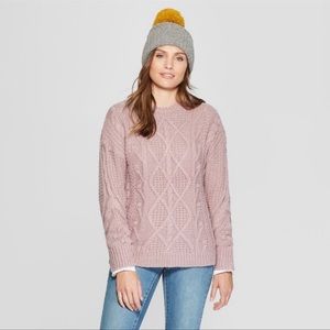 Lilac cable knit sweater